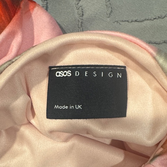 ASOS Pink/Green/Red Floral Long Sleeve Dress - Picture 3 of 3